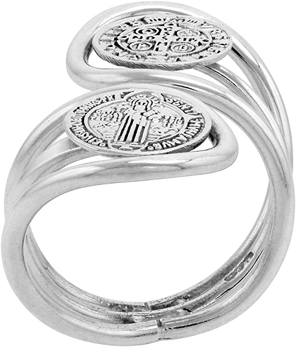 Handmade Sterling Silver St. Benedict Ring