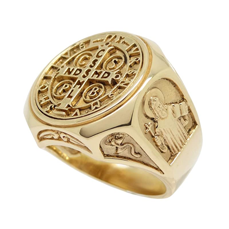 Handmade 14K Saint Benedict Ring