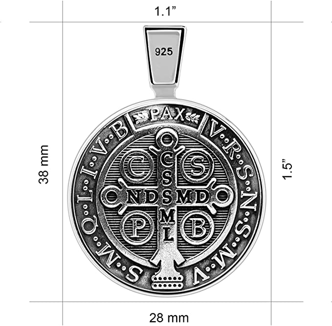 Flawless St. Benedict Medal in Sterling Silver by Venicebee
