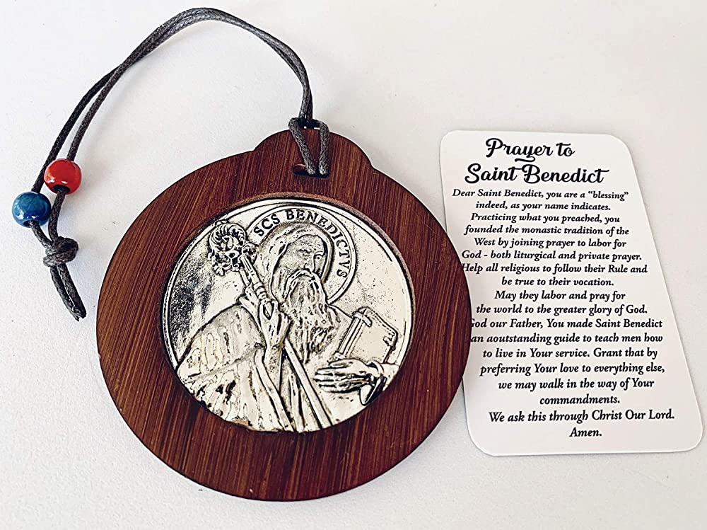 Saint Benedict Medal Framed in Wood