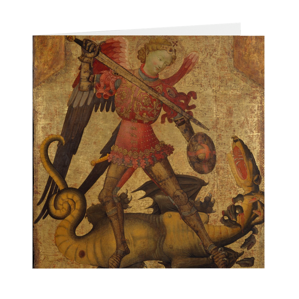 Saint Michael and the Dragon Greeting Cards - Christi Studio