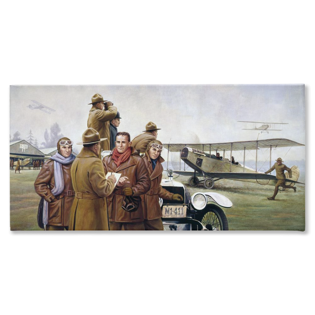 Trail-Blazers in the Sky on Stretched Canvas Featuring JN-4 "Jennies"
