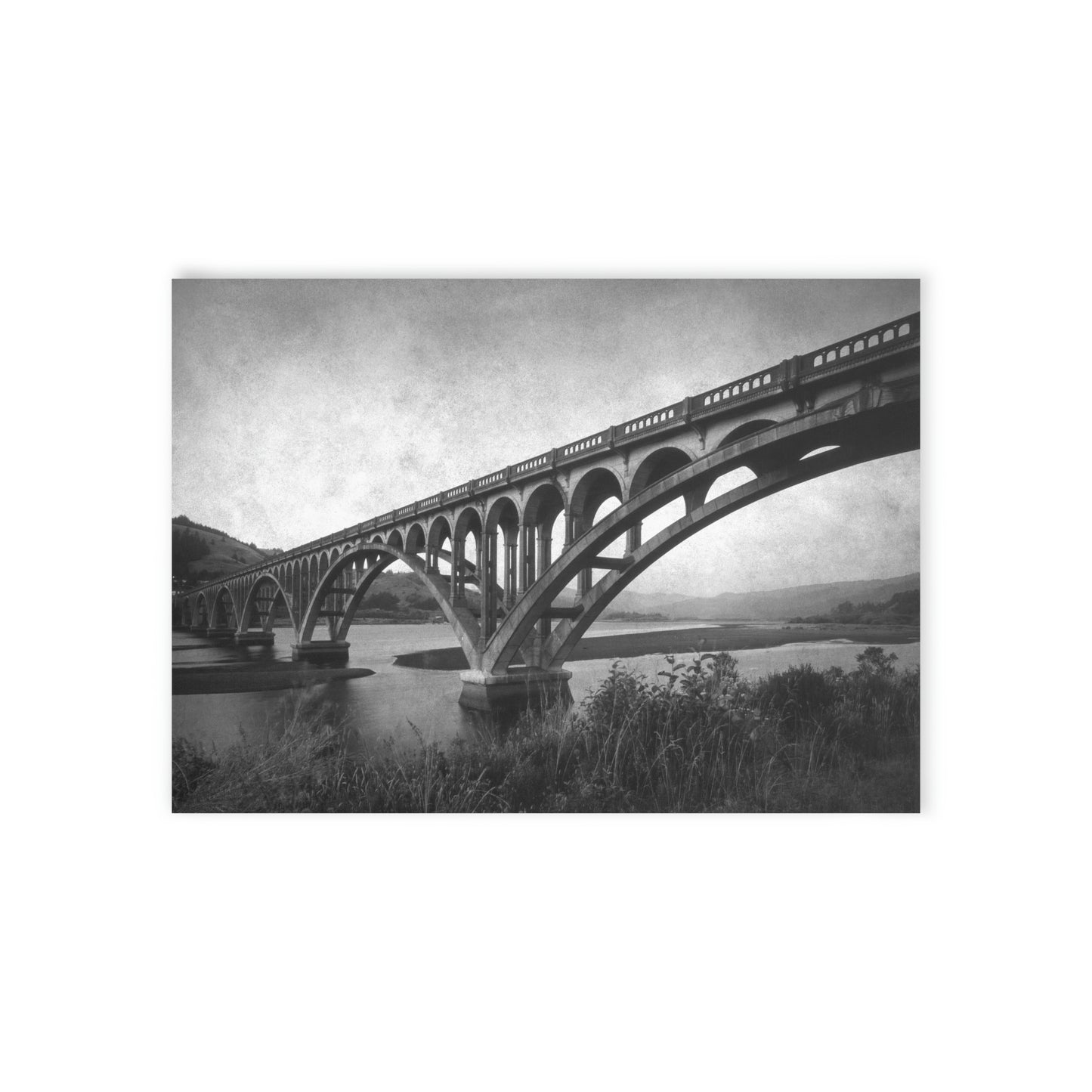 Gold Beach Greeting Card - Isaac Patterson Bridge at the Mouth of the Rogue River (D)