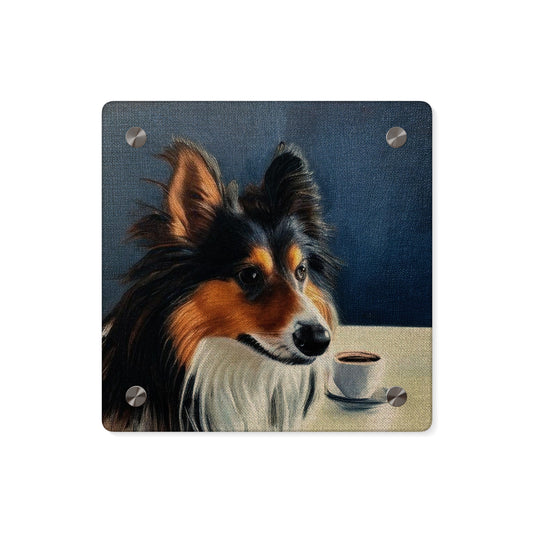 Rescue Dog Coffee Art Acrylic Panel (AKC Tribute)