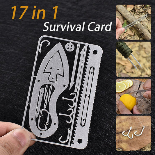 Stainless Steel 17 In 1 Tool Card