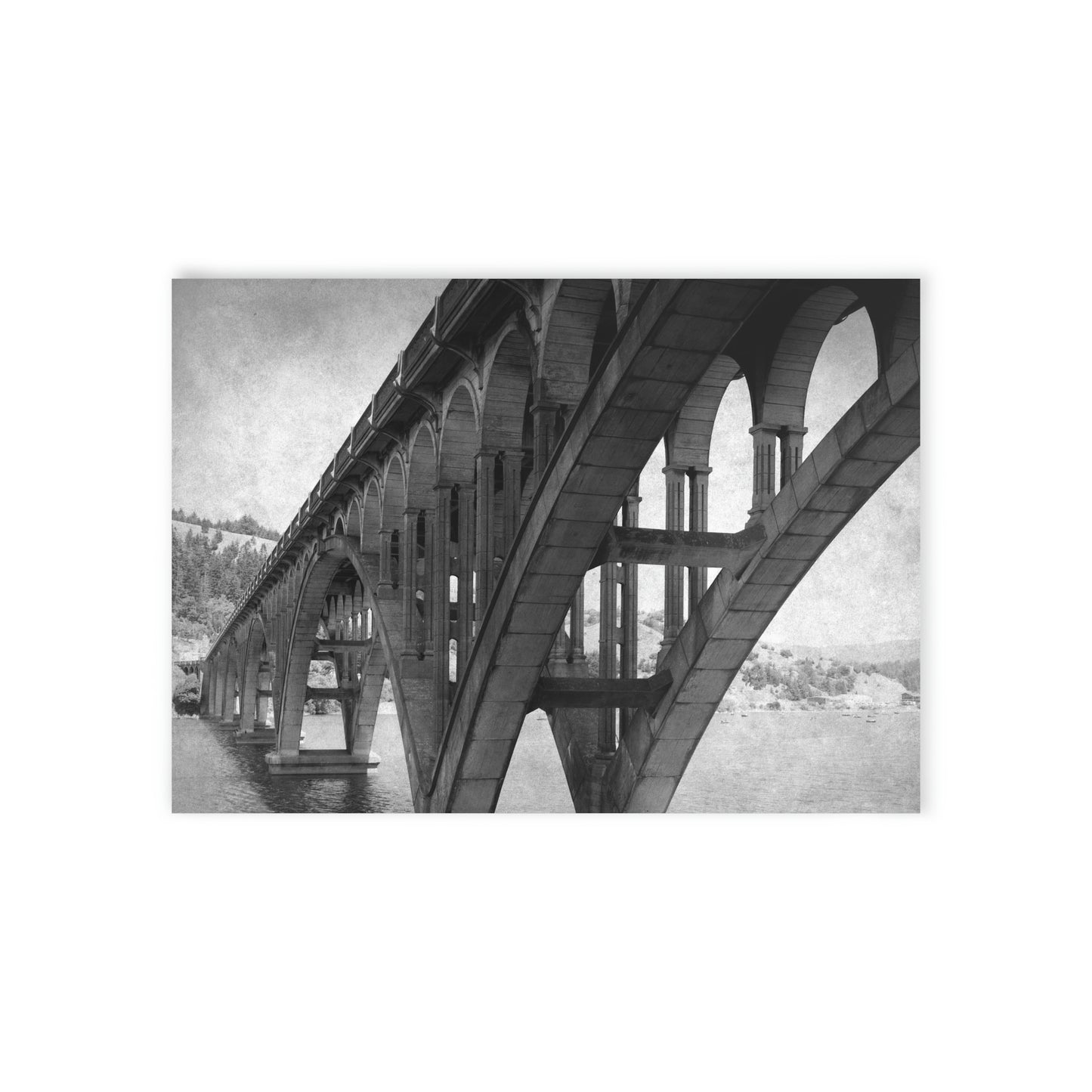 Gold Beach Greeting Card - Isaac Patterson Bridge at the Mouth of the Rogue River (G)