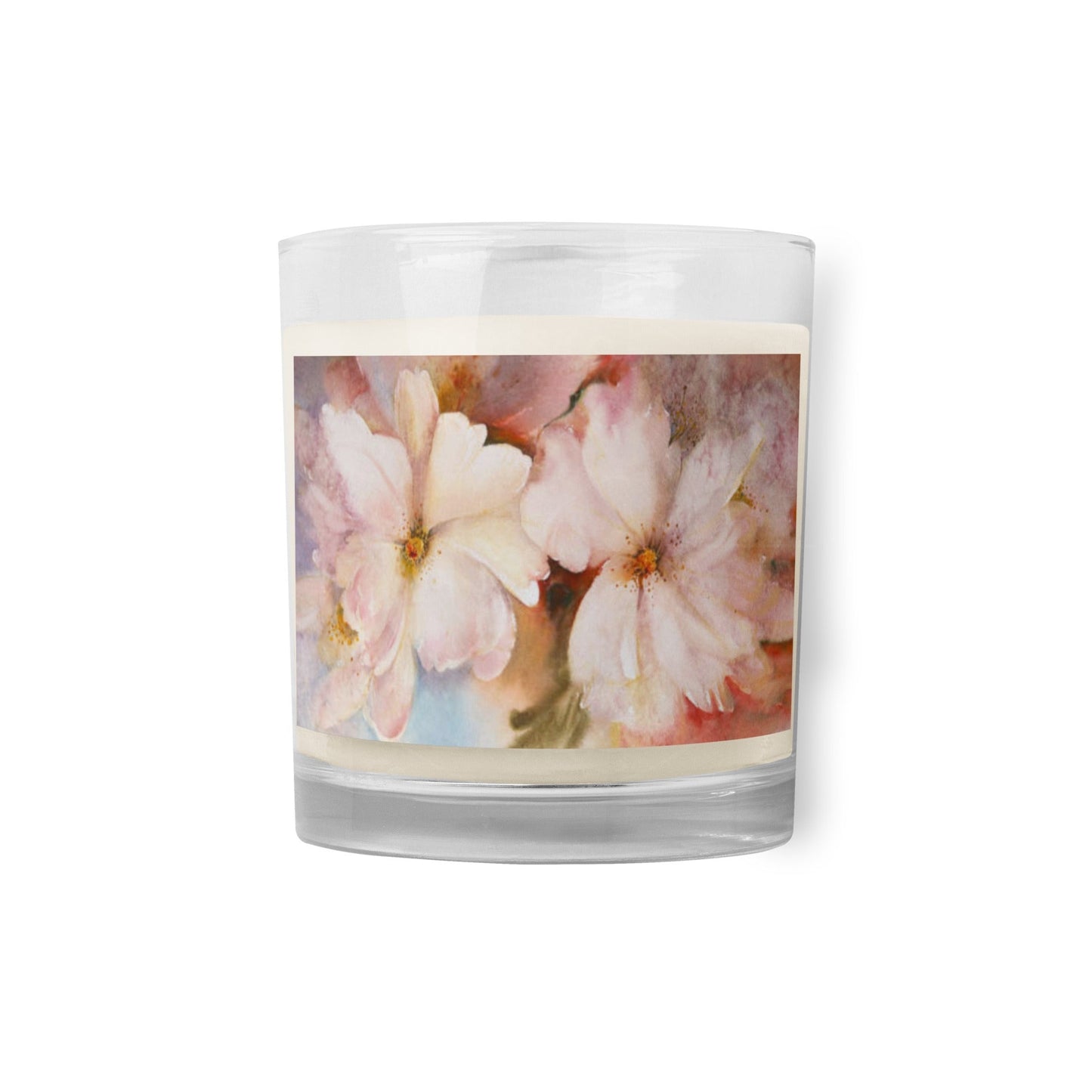 Glass Jar Soy Wax Floral Decorative Candle - #3 - Christi Studio