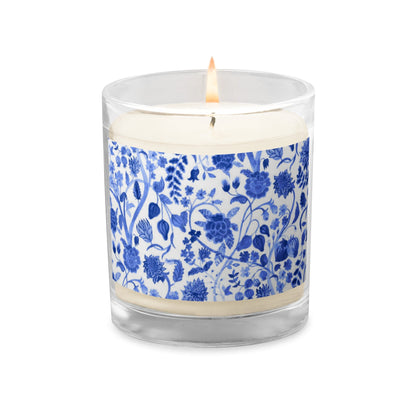 Glass Jar Soy Wax Floral Decorative Candle - #7 - Christi Studio