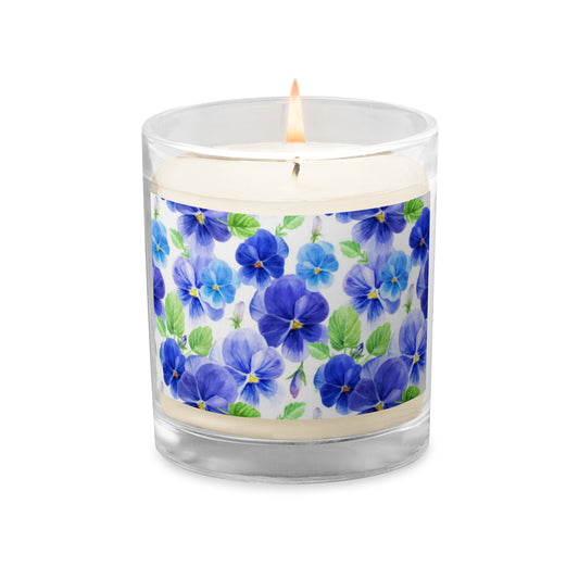 Glass Jar Soy Wax Floral Decorative Candle - #8 - Christi Studio