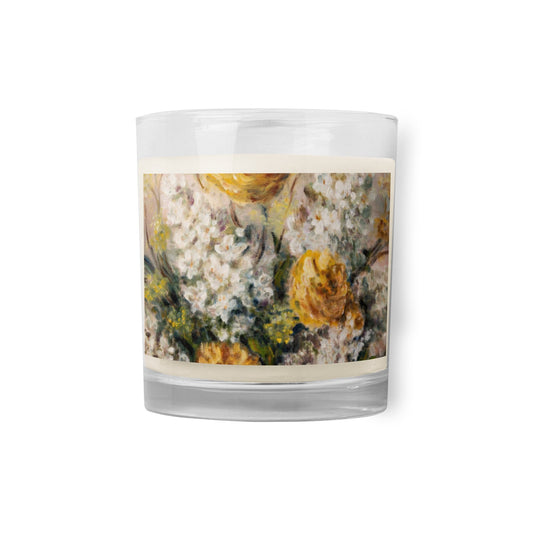 Glass Jar Soy Wax Floral Decorative Candle - #12 - Christi Studio